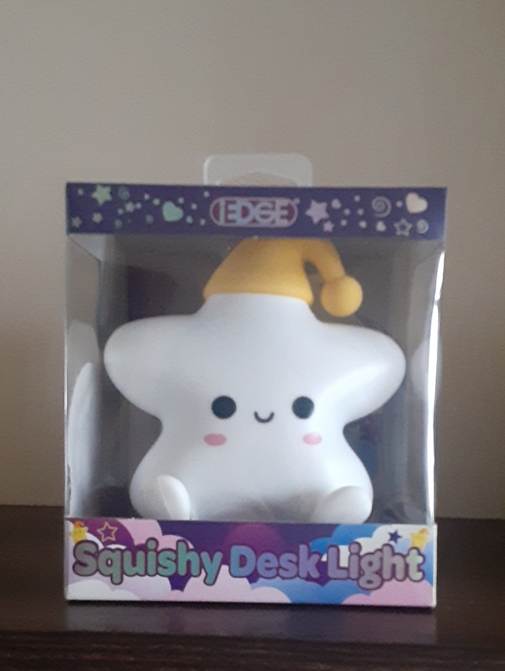 edge Squishy Desk Light White Star with Yellow Nightcap